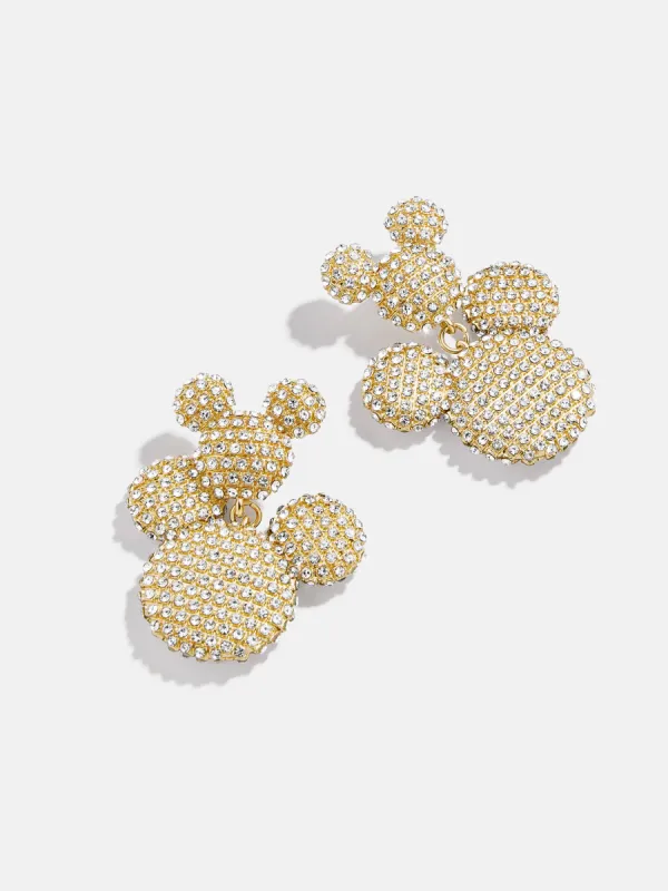 Disney Mickey Mouse Pavé Statement Earrings - Gold/Pavé sold by BaubleBar