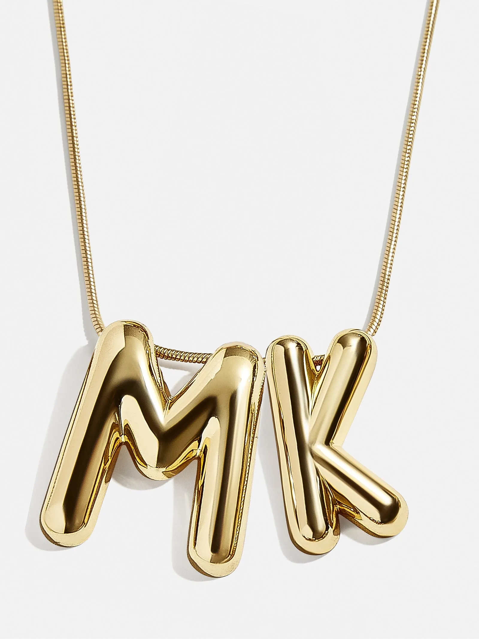 Double Bubble Initial Necklace sold by BaubleBar product image thumbnail 3