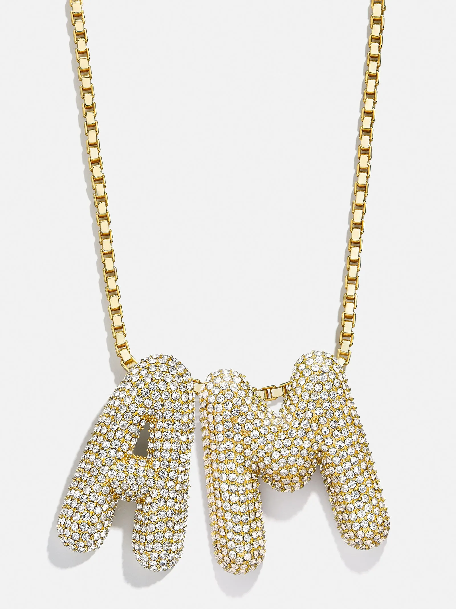 Double Bubble Initial Necklace sold by BaubleBar product image thumbnail 4