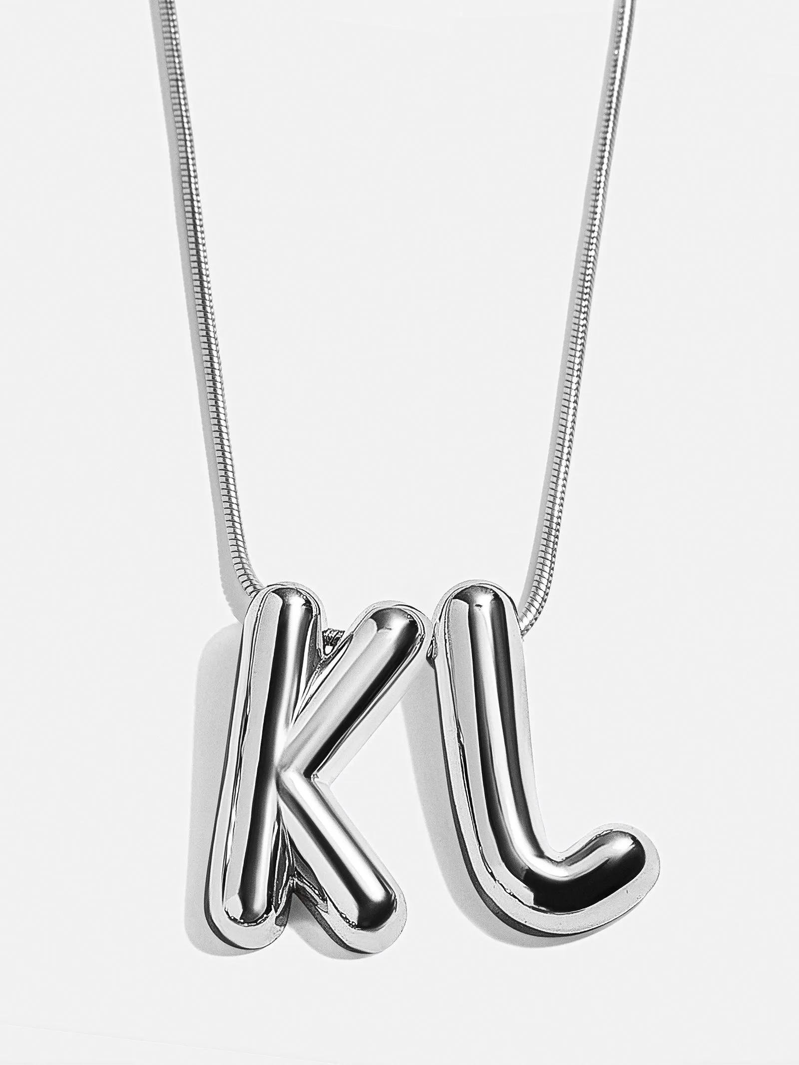 Double Bubble Initial Necklace sold by BaubleBar product image thumbnail 5