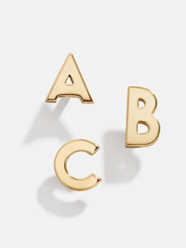 Single 14K Solid Gold Initial Earring - Gold sold by BaubleBar