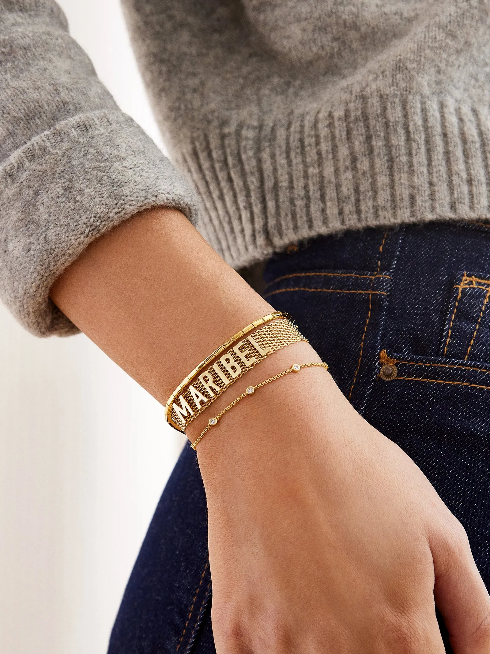 Custom Mesh Bracelet - Gold sold by BaubleBar product image thumbnail 2