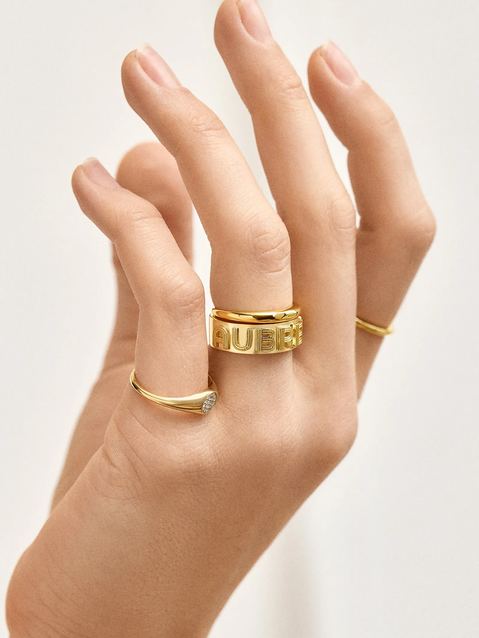 Retro 18K Gold Custom Ring - 18K Gold sold by BaubleBar product image thumbnail 2