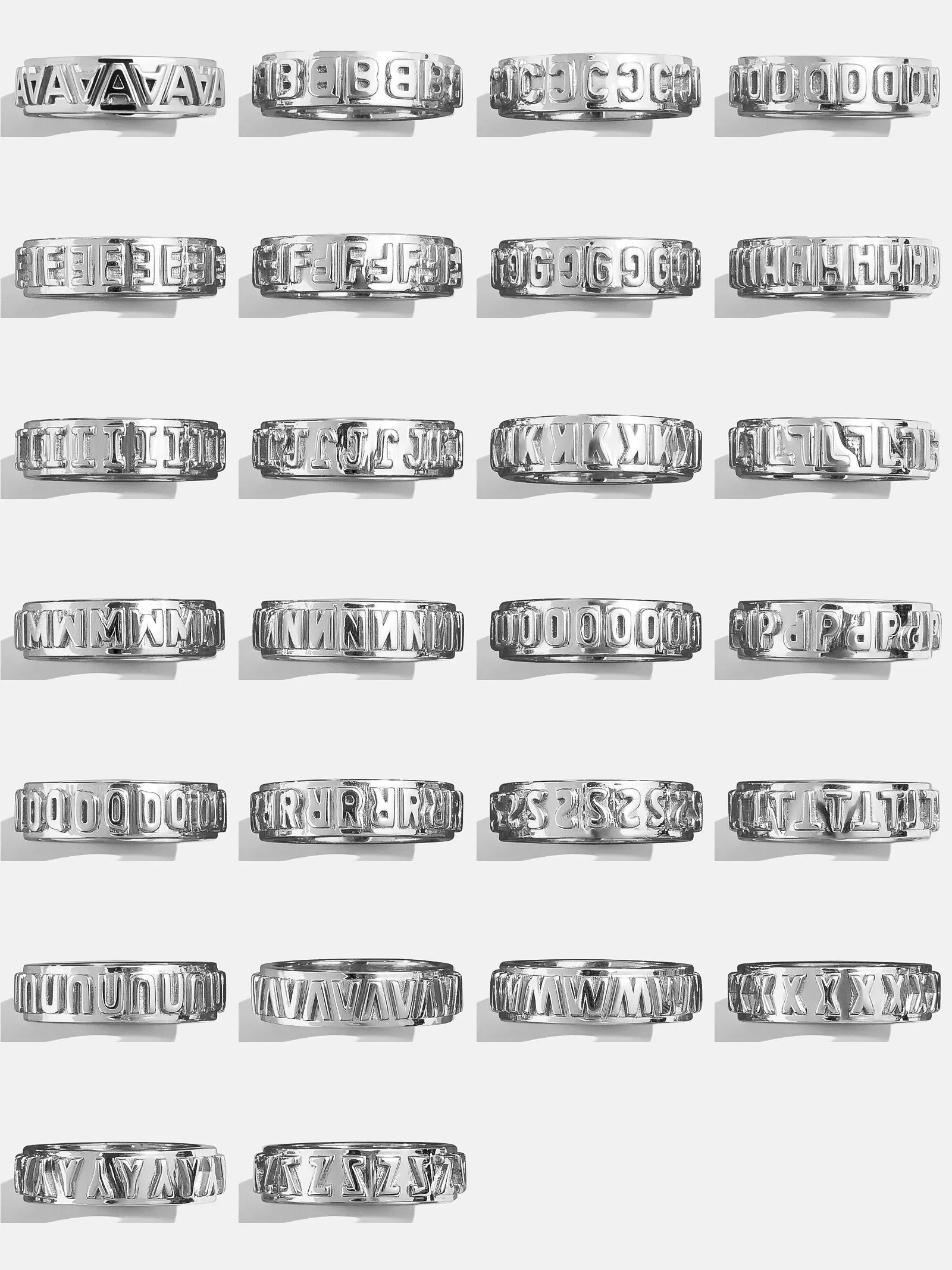 On Repeat Initial Ring - Silver sold by BaubleBar product image thumbnail 5