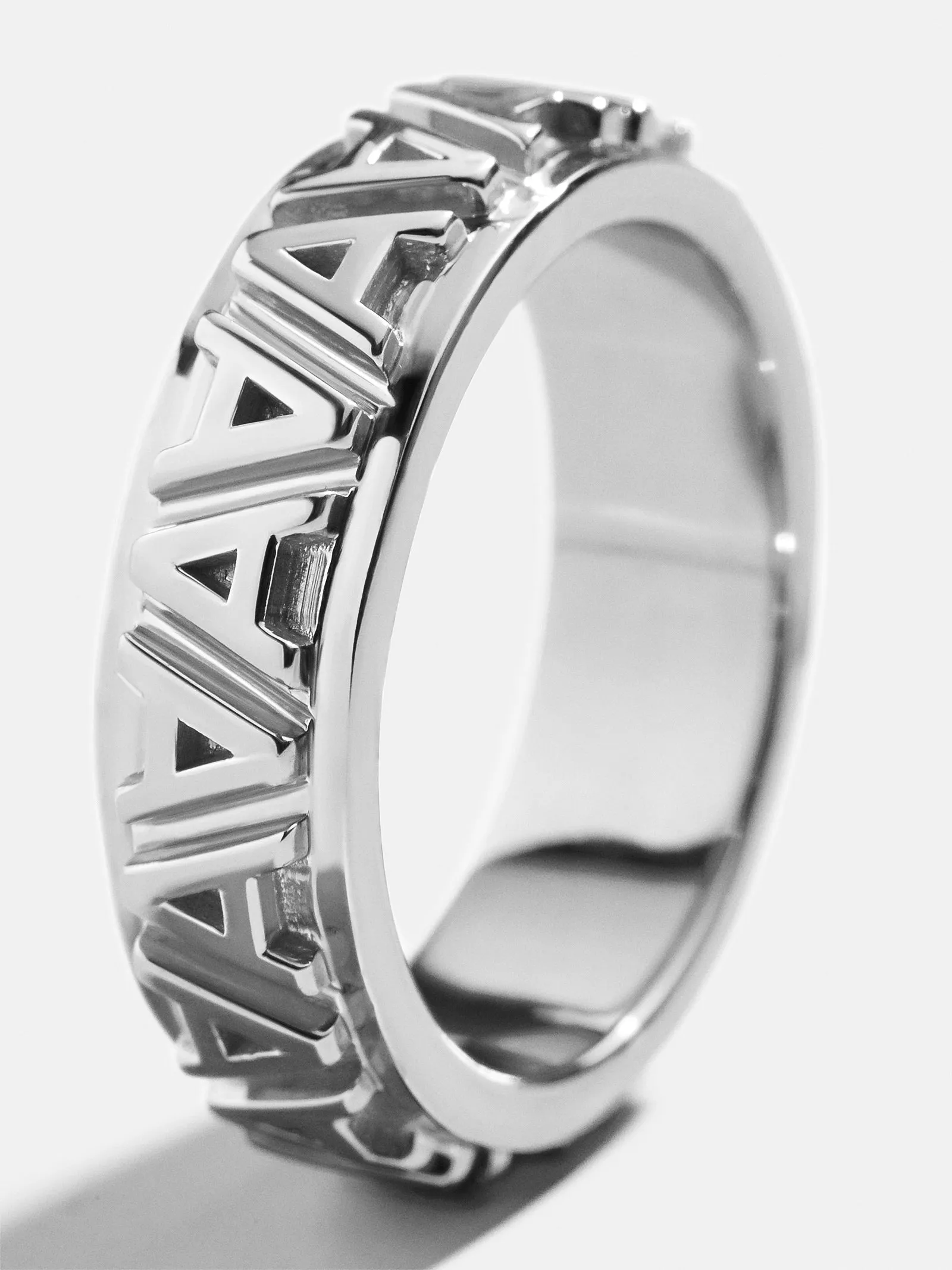 On Repeat Initial Ring - Silver sold by BaubleBar product image thumbnail 3