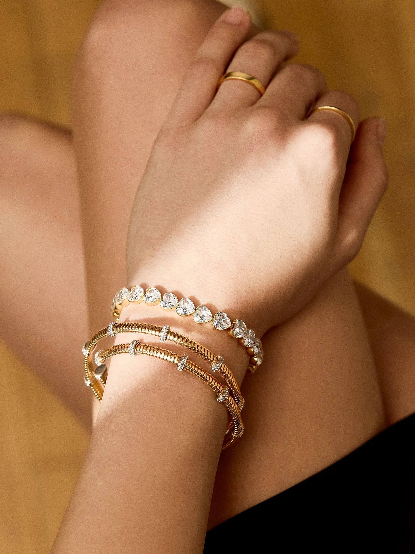 Everly Bracelet - Gold/Pavé sold by BaubleBar product image thumbnail 2