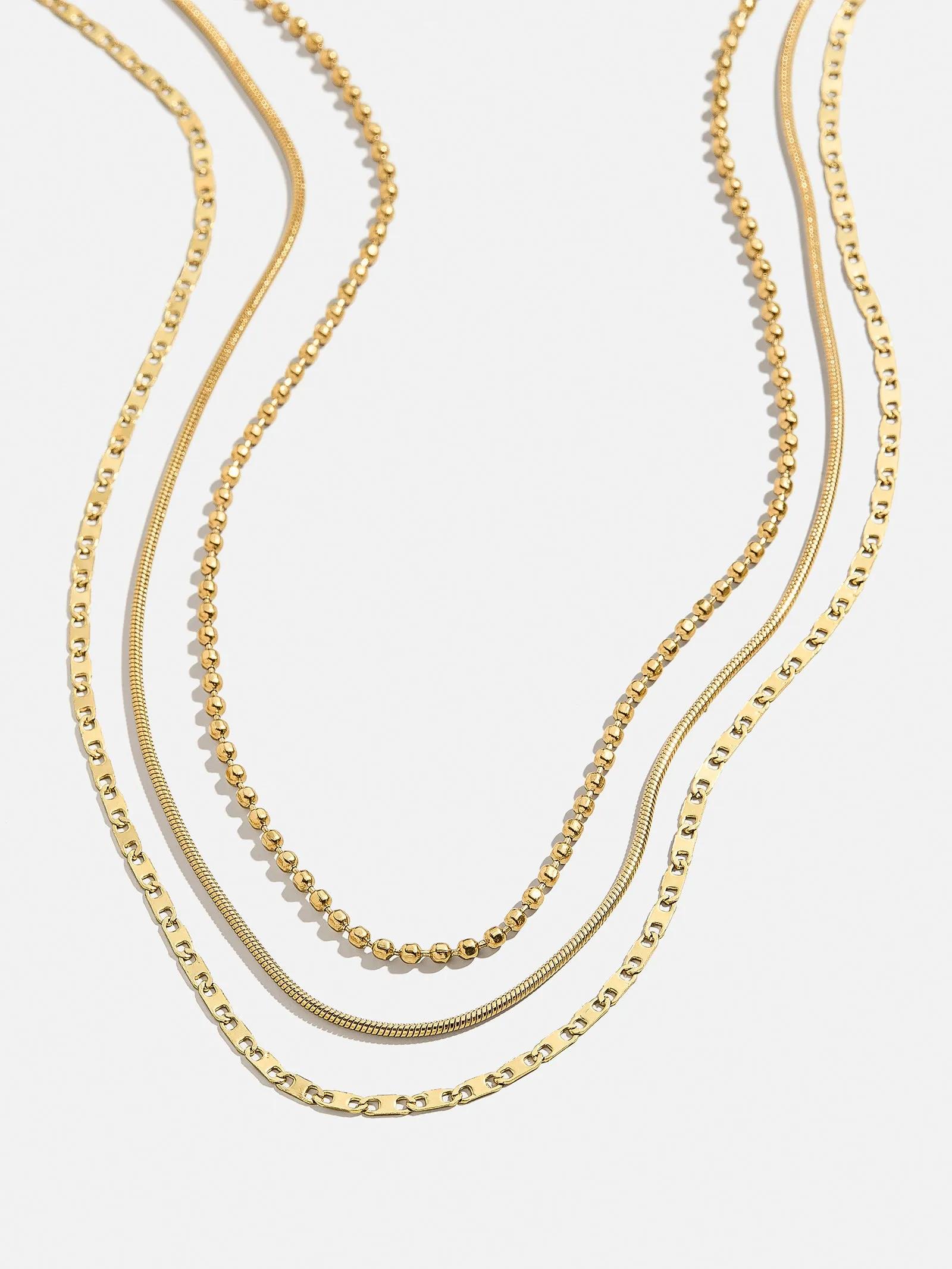 Anita Waterproof Necklace Set - Gold/Pavé sold by BaubleBar