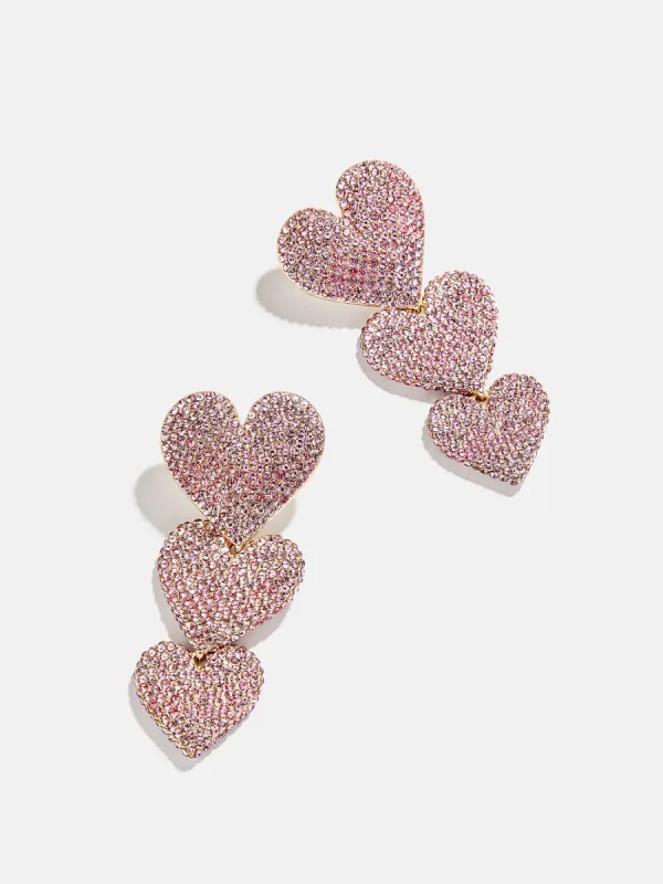 Eden Earrings - Triple Heart Statement Earrings sold by BaubleBar