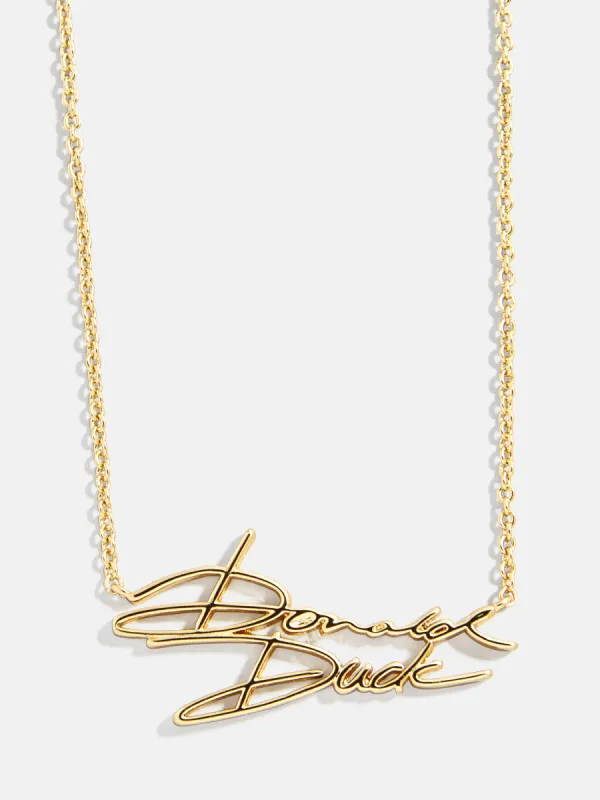 Disney Character Signature Necklace - Donald Duck sold by BaubleBar