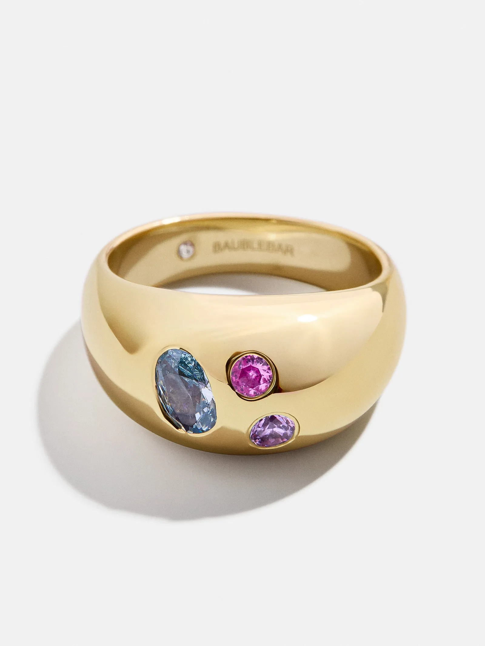 18K Gold Custom Birthstone Ring - Gold sold by BaubleBar product image thumbnail 3