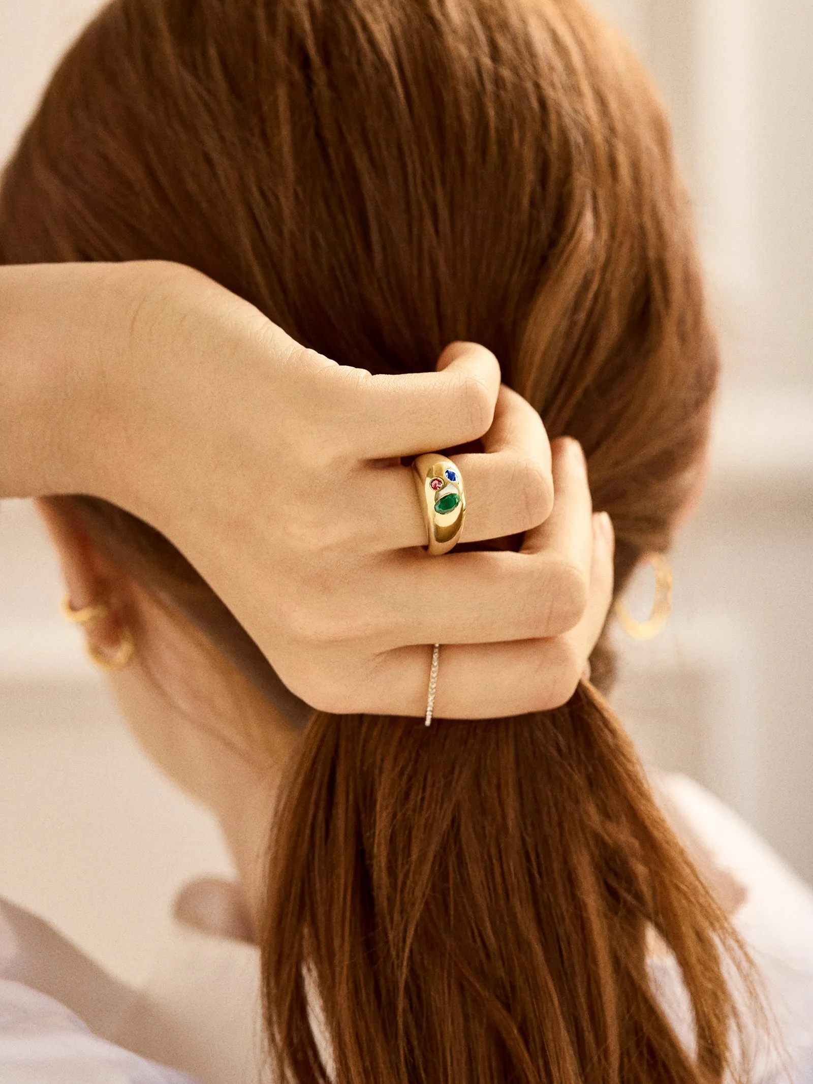 18K Gold Custom Birthstone Ring - Gold sold by BaubleBar product image thumbnail 2