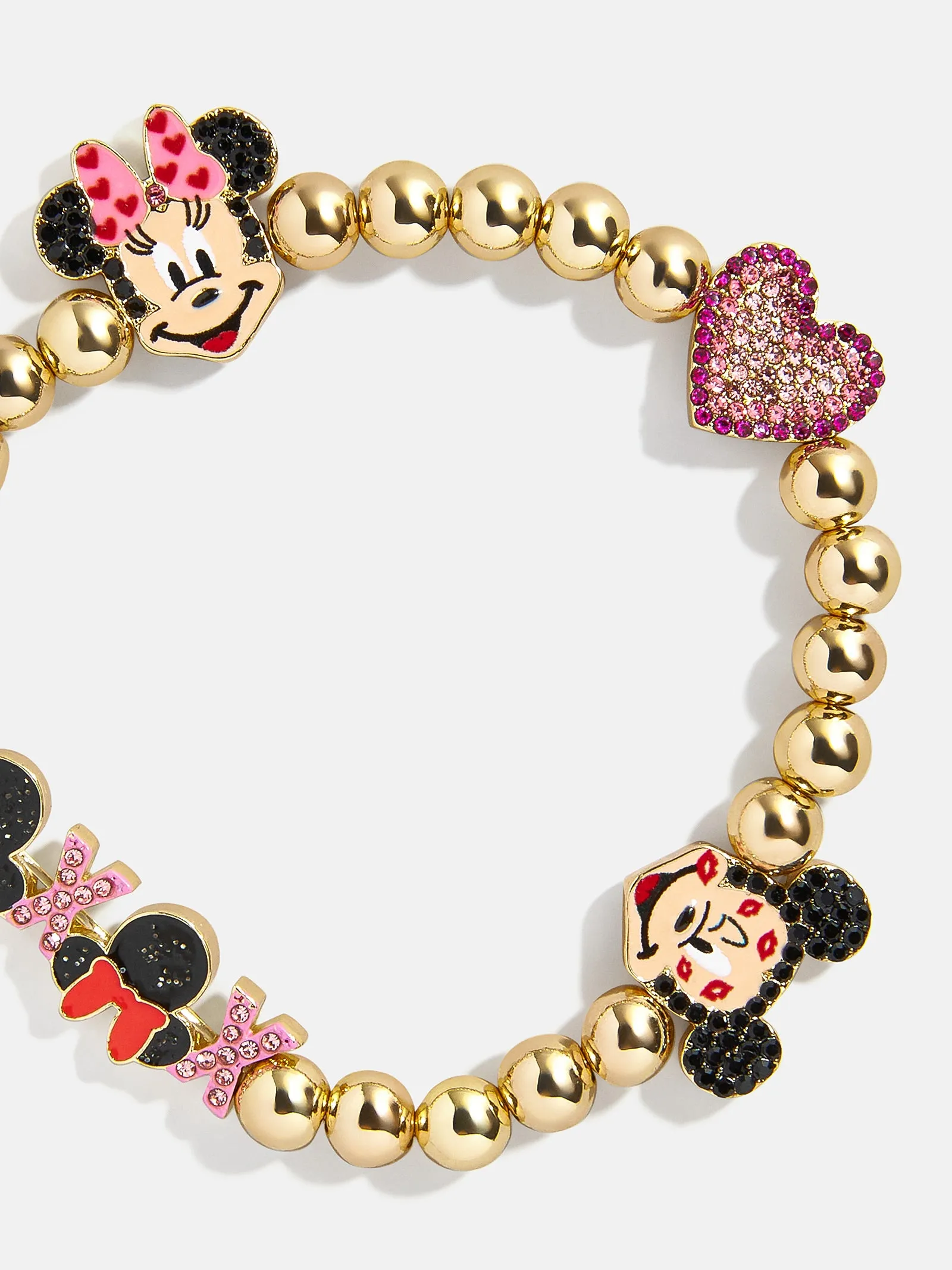 Disney Mickey Mouse & Minnie Mouse Love Pisa Bracelet - Gold sold by BaubleBar