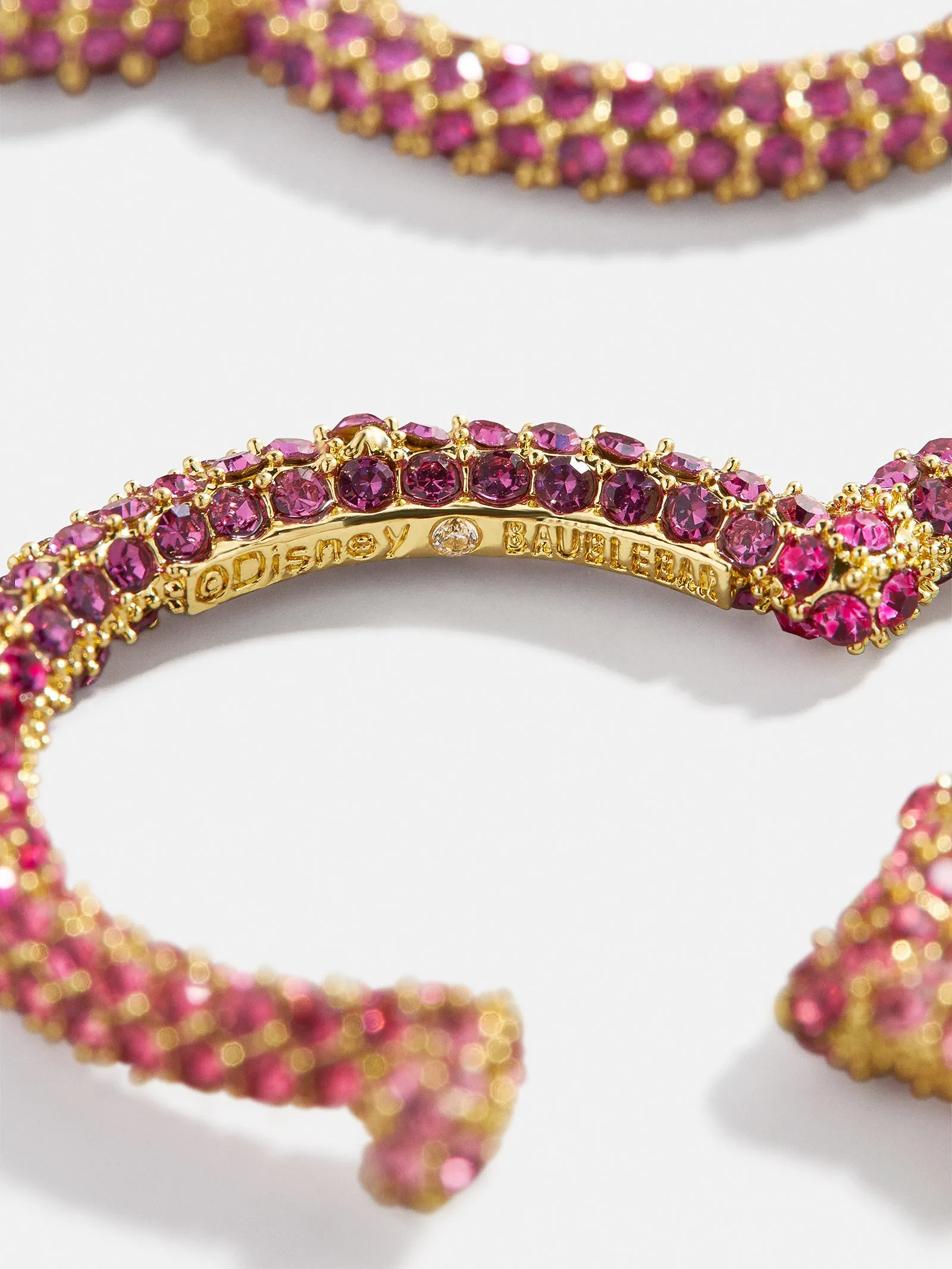 Disney Mickey Mouse Pink Pavé Outline Hoop Earrings - Pink sold by BaubleBar product image thumbnail 3