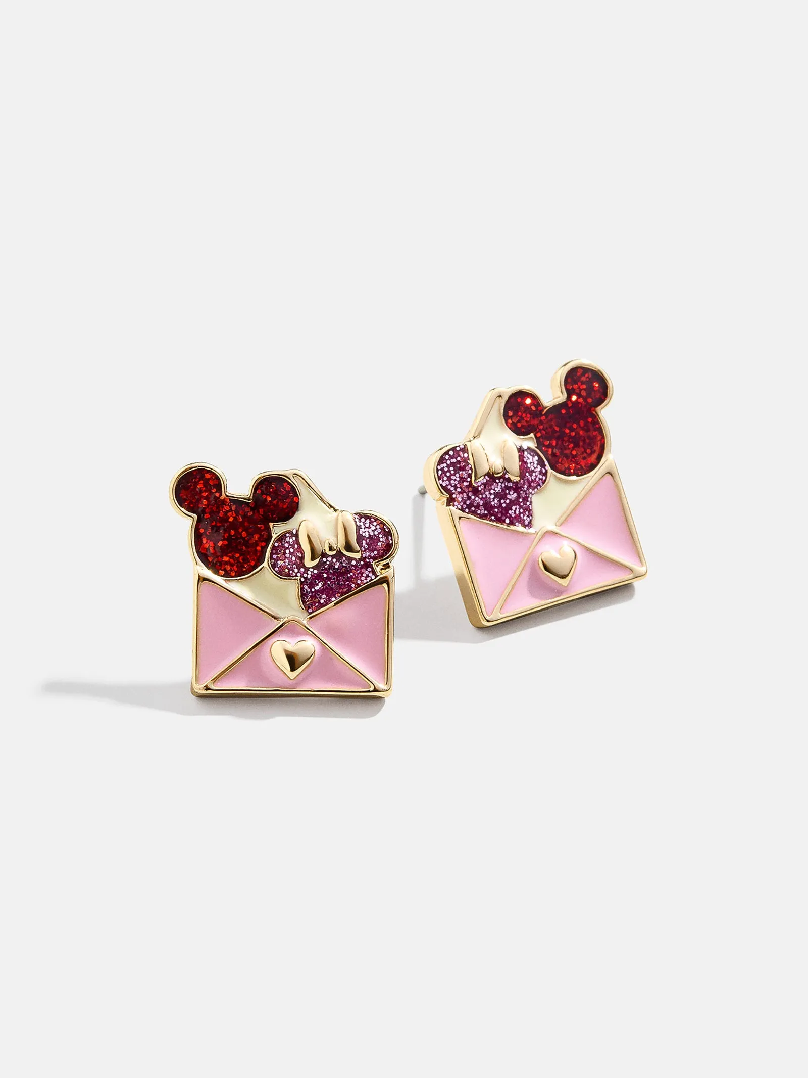 Disney Mickey Mouse Love Letter Earrings - Pink sold by BaubleBar