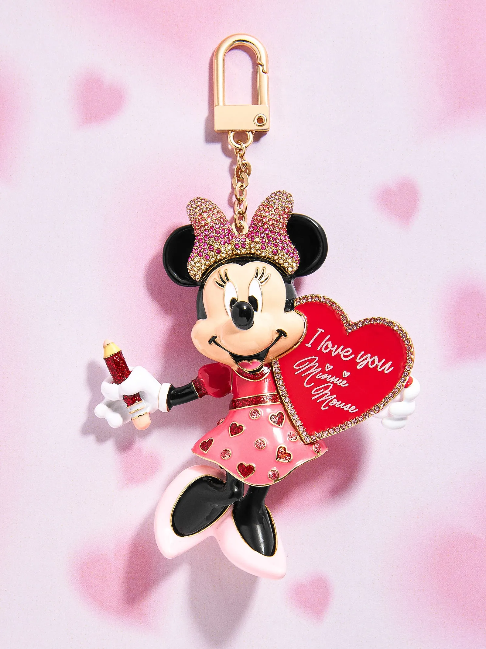 Disney Valentine's Day Bag Charm - Minnie Mouse sold by BaubleBar