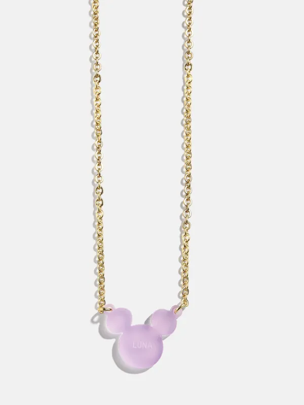 Disney Mickey Mouse Acrylic Custom Necklace - Translucent Purple sold by BaubleBar