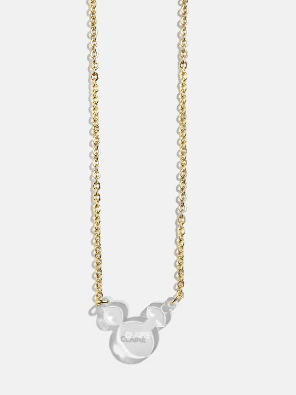 Disney Mickey Mouse Acrylic Custom Necklace - Clear sold by BaubleBar