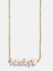 Disney Mickey Mouse Acrylic Custom Nameplate Necklace - Blonde Marble sold by BaubleBar