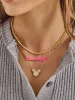 Disney Mickey Mouse Acrylic Custom Nameplate Necklace - Translucent Magenta sold by BaubleBar