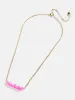 Disney Mickey Mouse Acrylic Custom Nameplate Necklace - Translucent Magenta sold by BaubleBar
