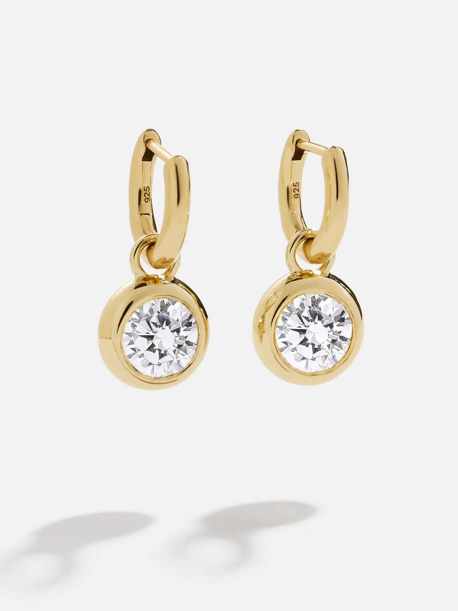 18K Gold Birthstone Drop Earrings - Crystal sold by BaubleBar