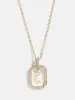 Alicia Initial Necklace - Gold/Pavé sold by BaubleBar
