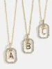 Alicia Initial Necklace - Gold/Pavé sold by BaubleBar