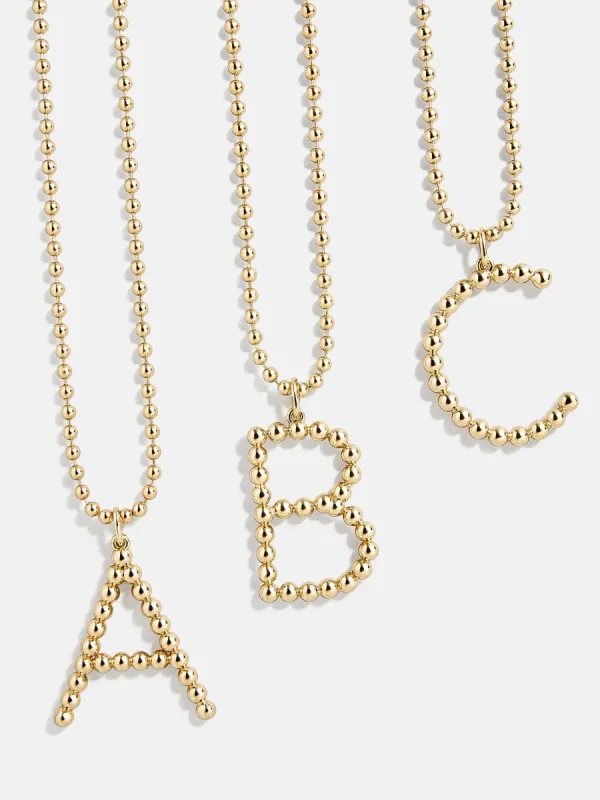 Oversized Initial Pisa Necklace - Gold sold by BaubleBar