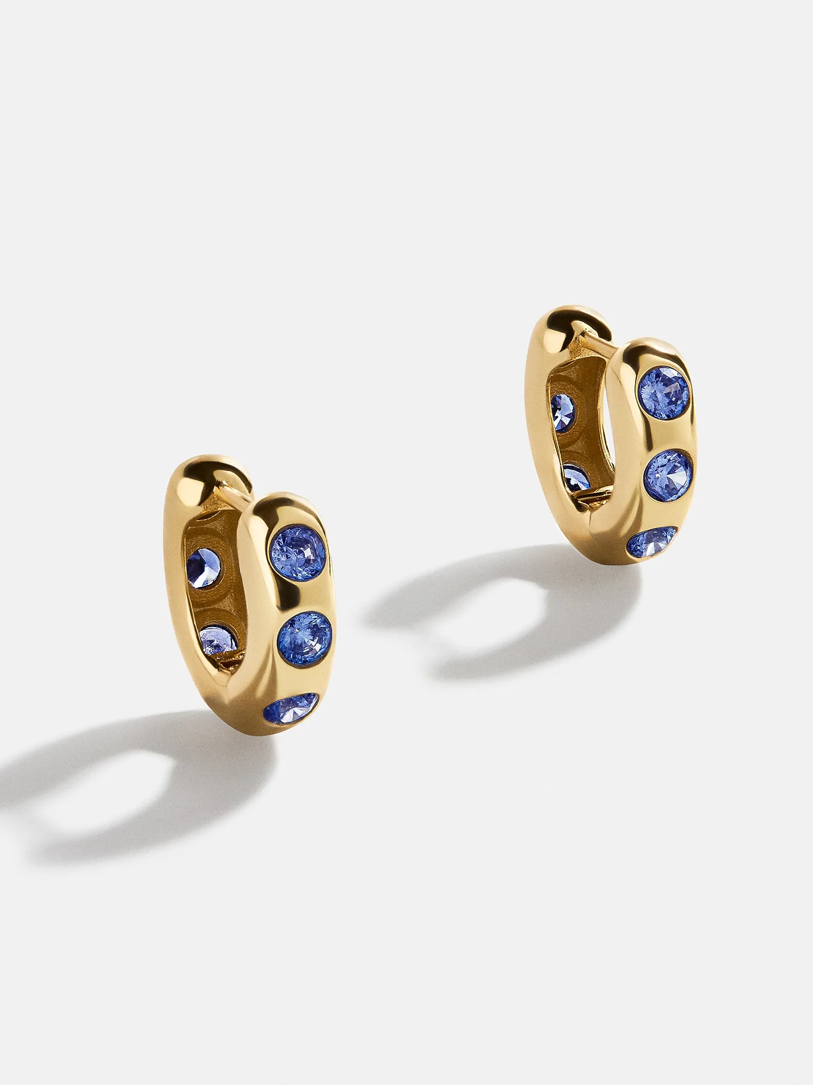 Sydney 18K Gold Plated Sterling Silver Birthstone Earrings - Sapphire sold by BaubleBar
