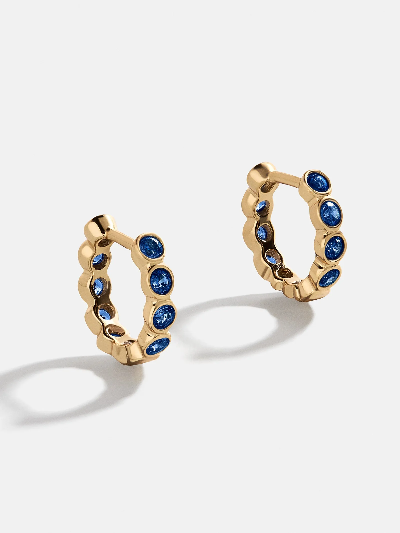 Jessica 18K Gold Birthstone Earrings - Sapphire sold by BaubleBar