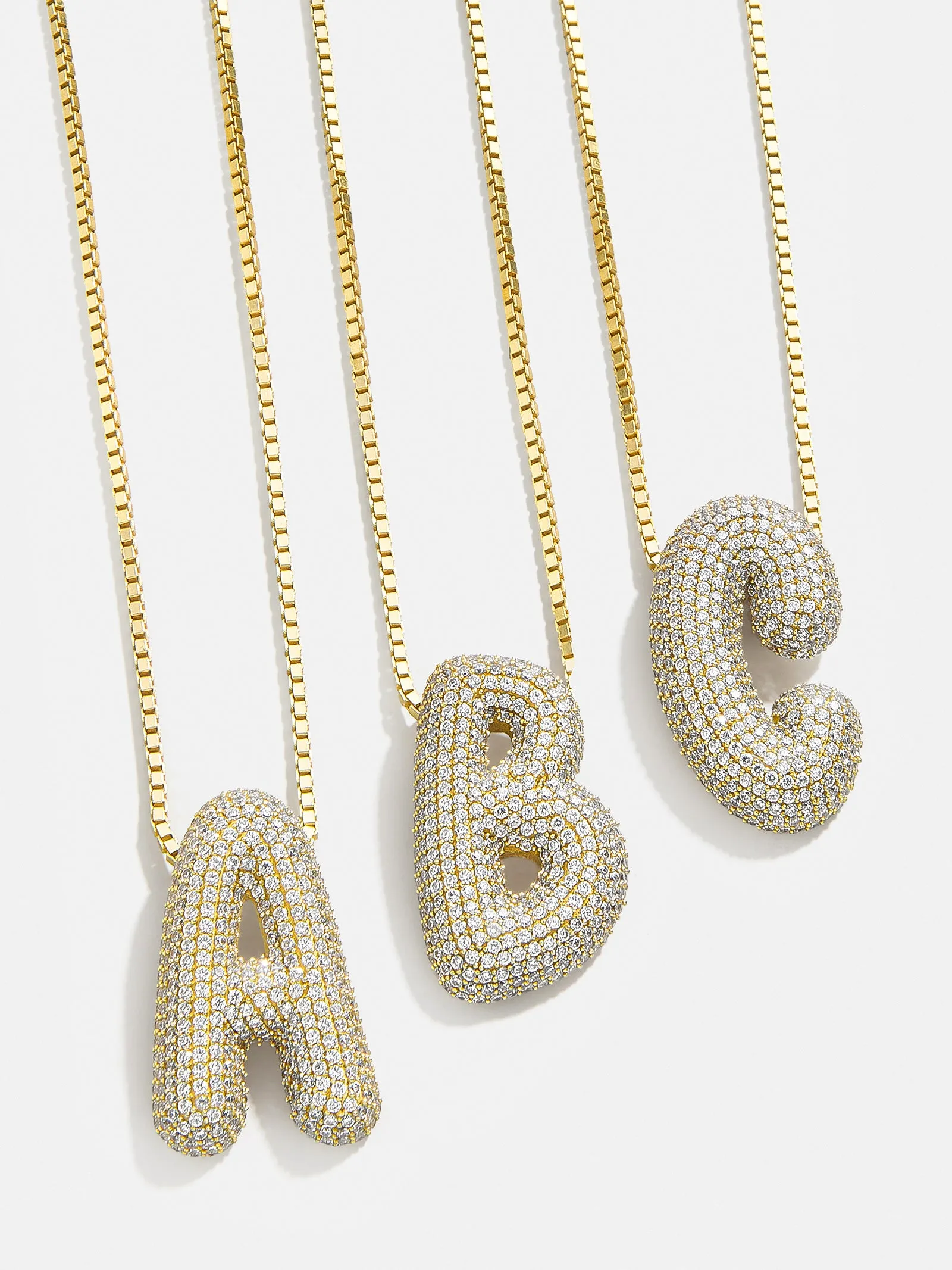 18K Gold Bubble Initial Necklace - 18K Gold Plated Sterling Silver sold by BaubleBar product image thumbnail 5