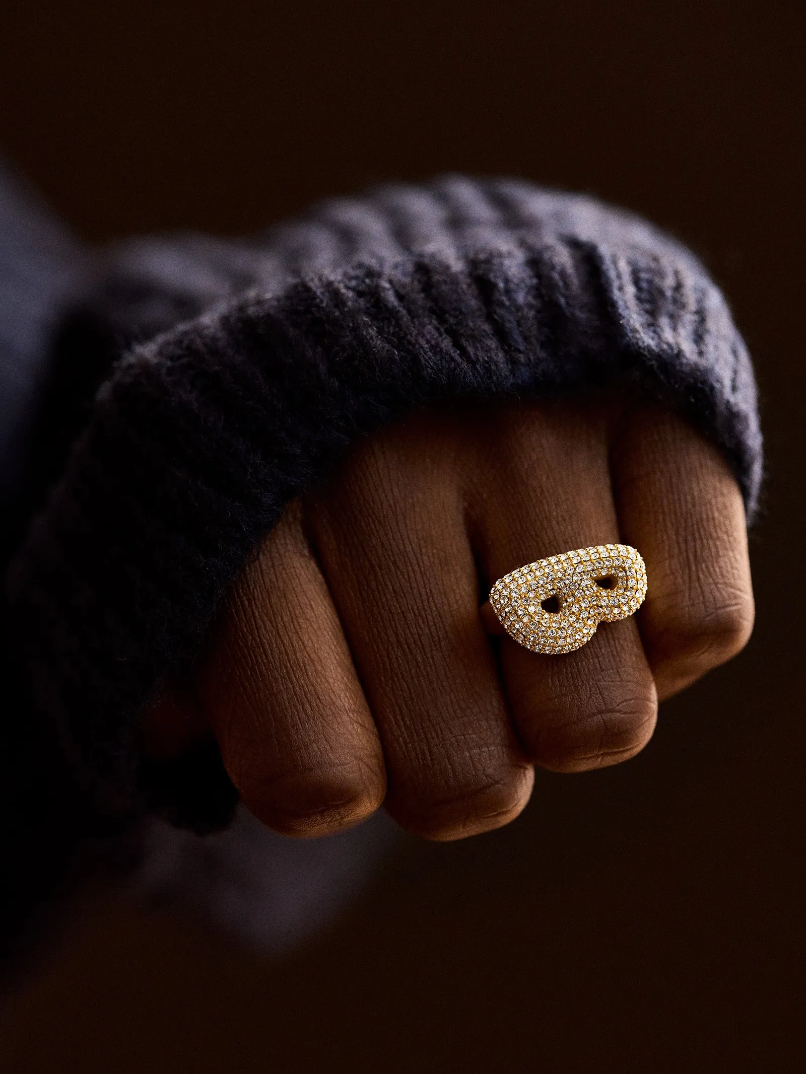 18K Gold Bubble Initial Ring - 18K Gold Plated Sterling Silver sold by BaubleBar product image thumbnail 2