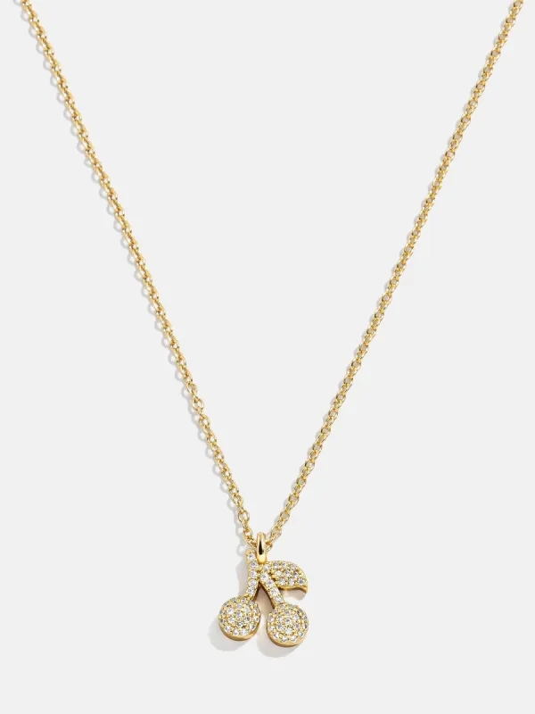 18K Gold Motif Necklace - Cherry sold by BaubleBar