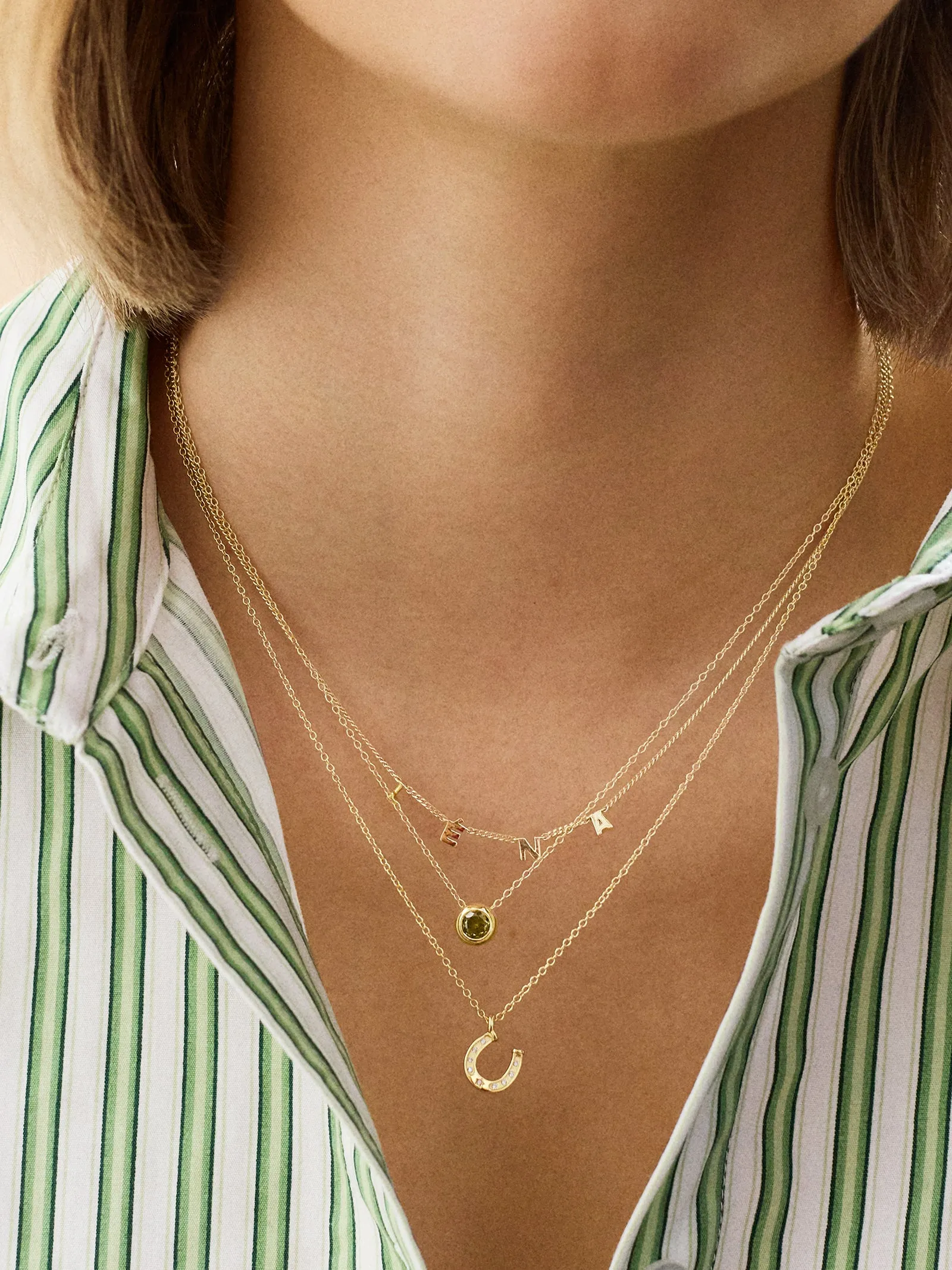 18K Gold Motif Necklace - Horseshoe sold by BaubleBar product image thumbnail 2