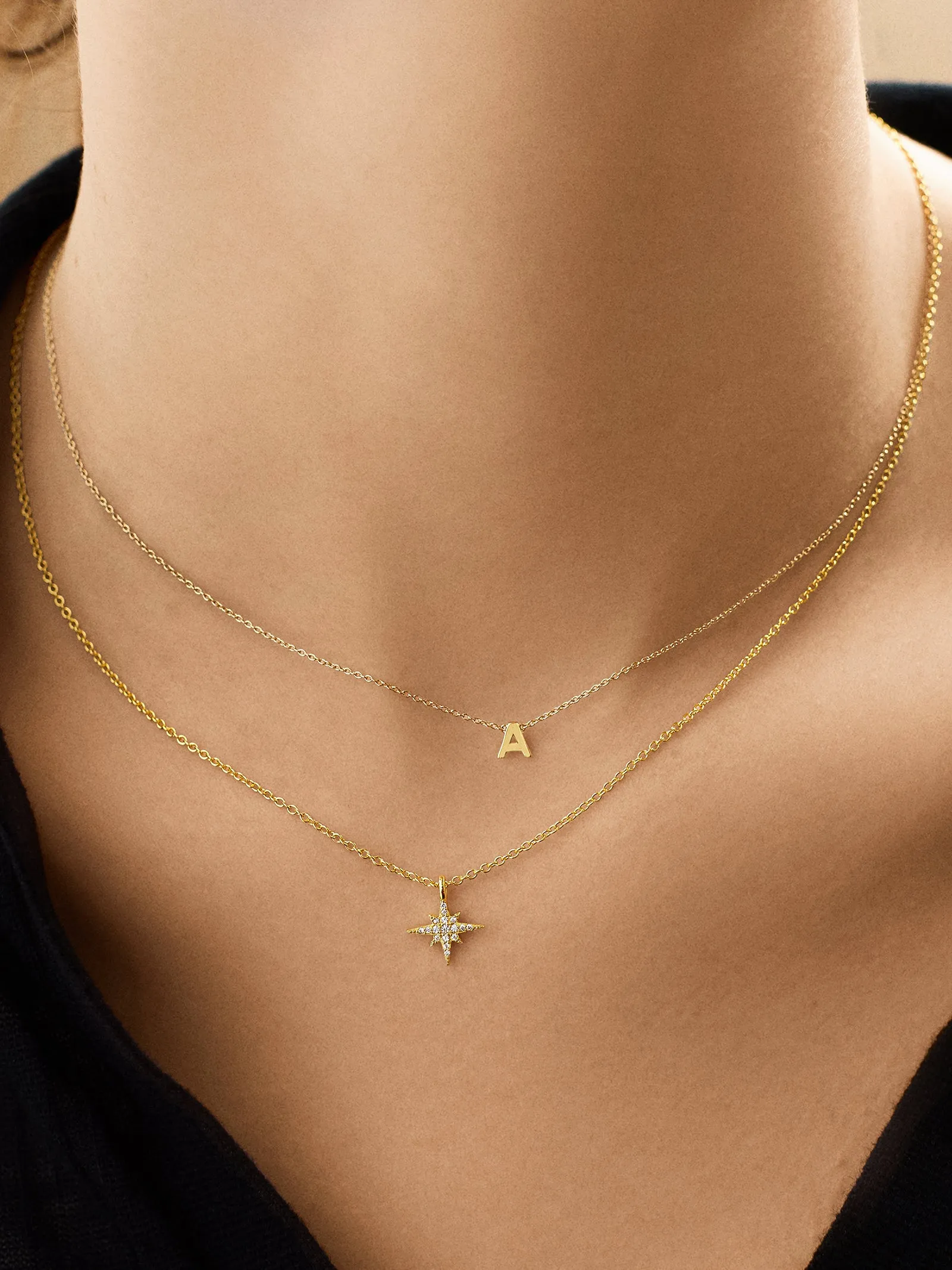 18K Gold Motif Necklace - North Star sold by BaubleBar product image thumbnail 2