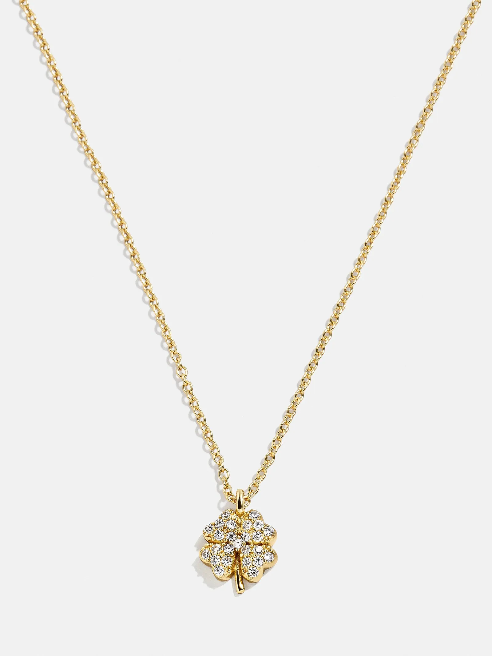18K Gold Motif Necklace - Clover sold by BaubleBar
