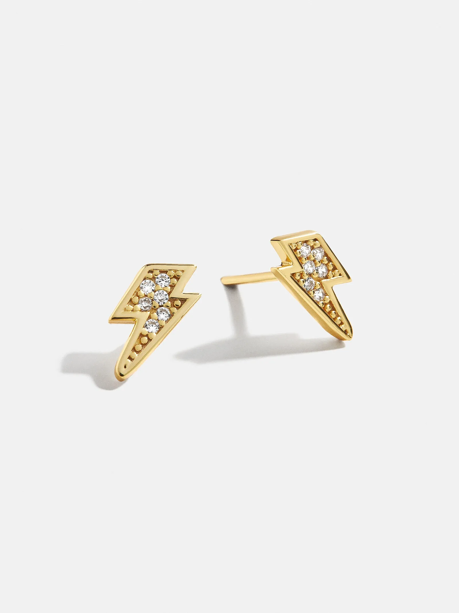 18K Gold Celestial Delicate Stud - Lightning Bolt sold by BaubleBar
