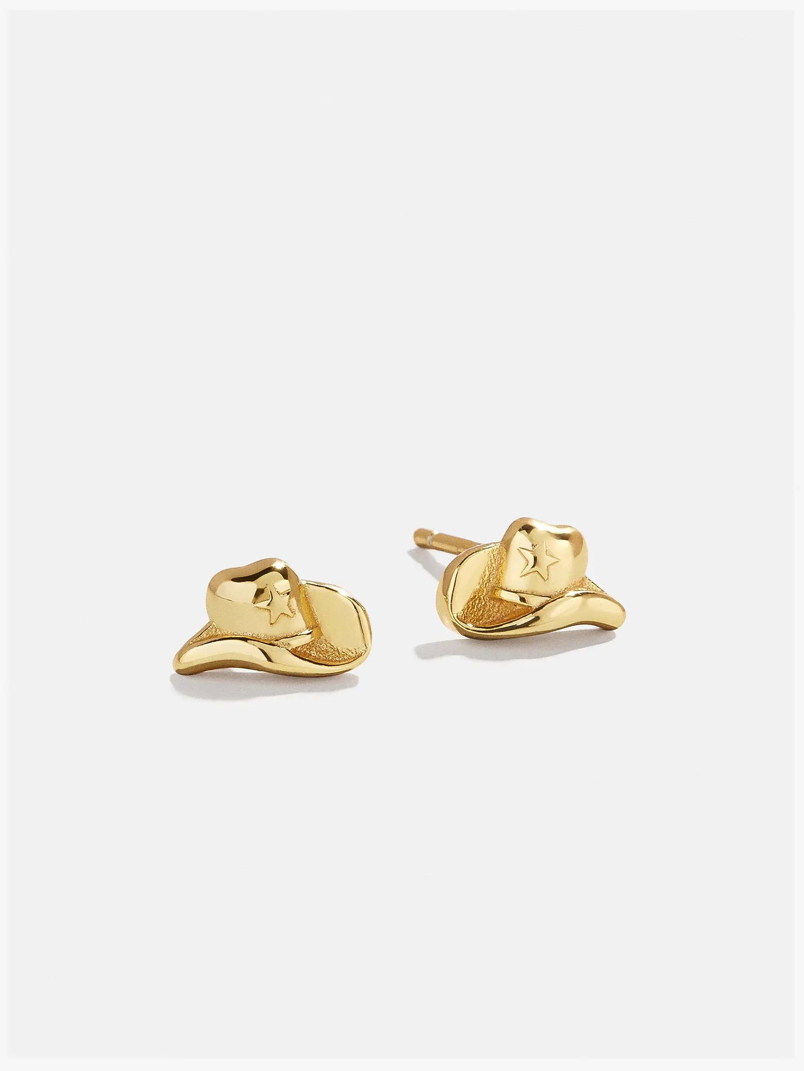 18K Gold Just For Fun Earrings - Cowboy Hat sold by BaubleBar