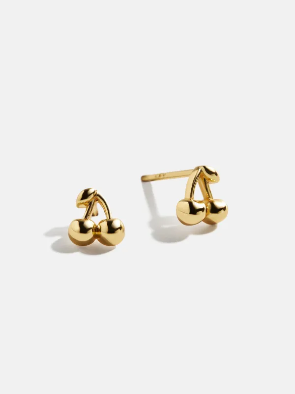 18K Gold Just For Fun Earrings - Cherry sold by BaubleBar