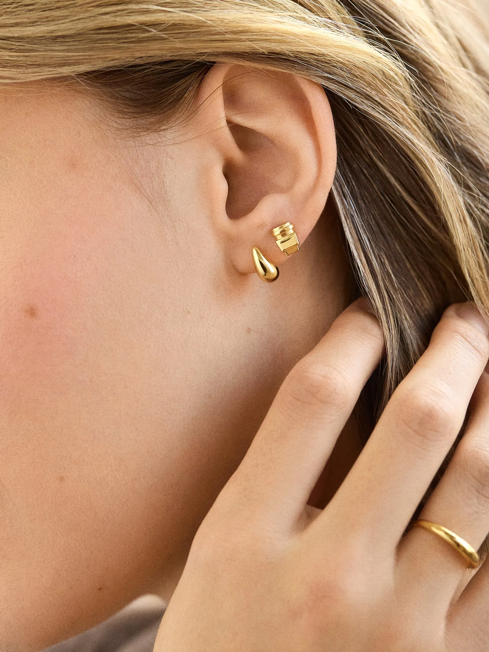 18K Gold Just For Fun Earrings - Coffee sold by BaubleBar product image thumbnail 2