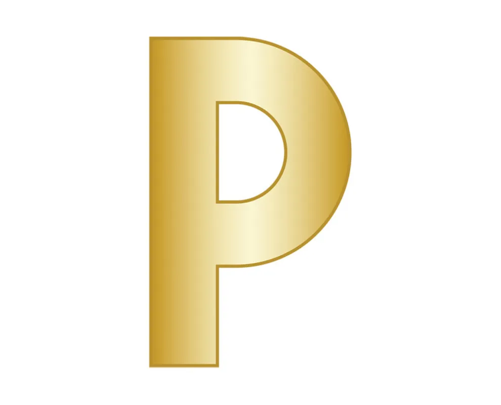P - Gold sold by BaubleBar