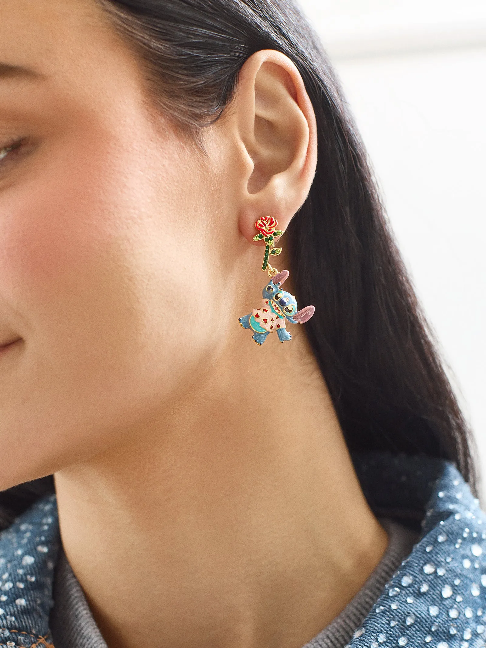 Disney Stitch Rose Earrings - Stitch Rose Earrings sold by BaubleBar product image thumbnail 2