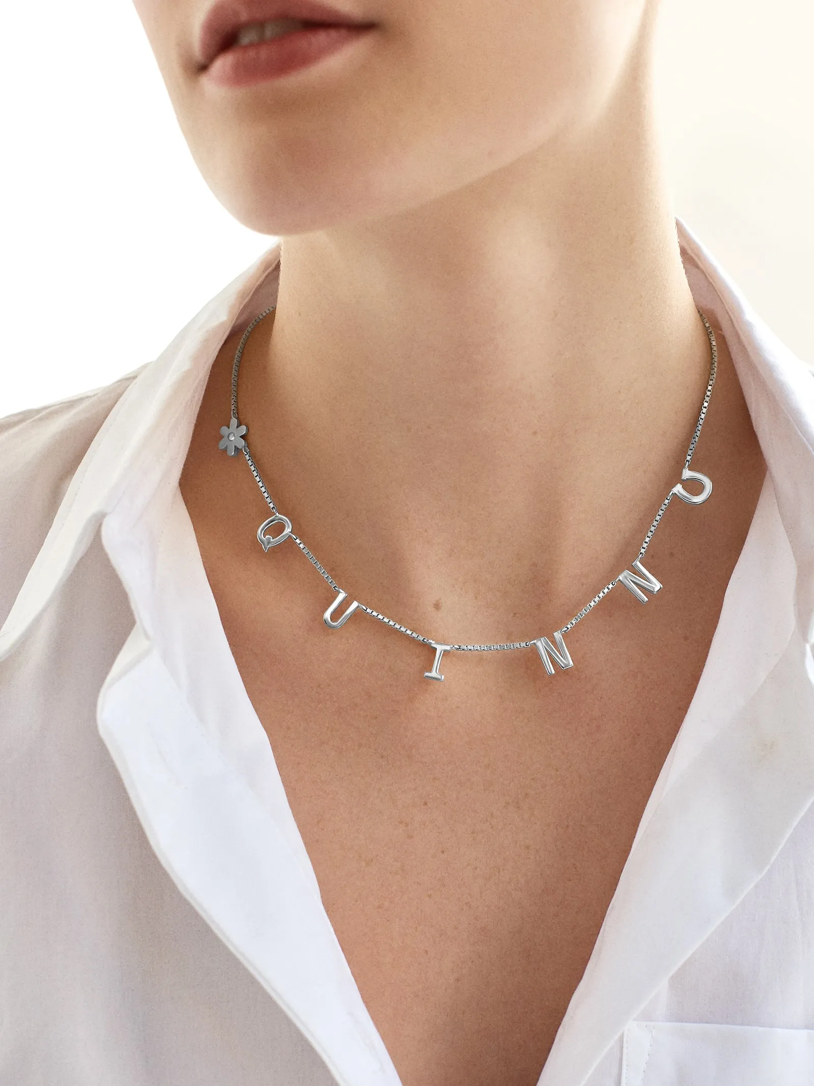 Sterling Silver Custom Icon Necklace - Sterling Silver sold by BaubleBar product image thumbnail 2