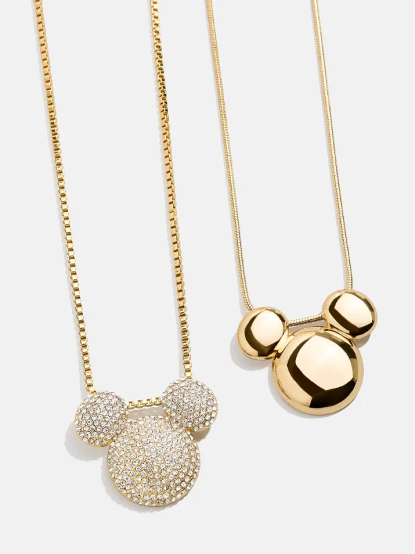 Disney Mickey Mouse Pavé Bubble Necklace - Gold/Pavé sold by BaubleBar
