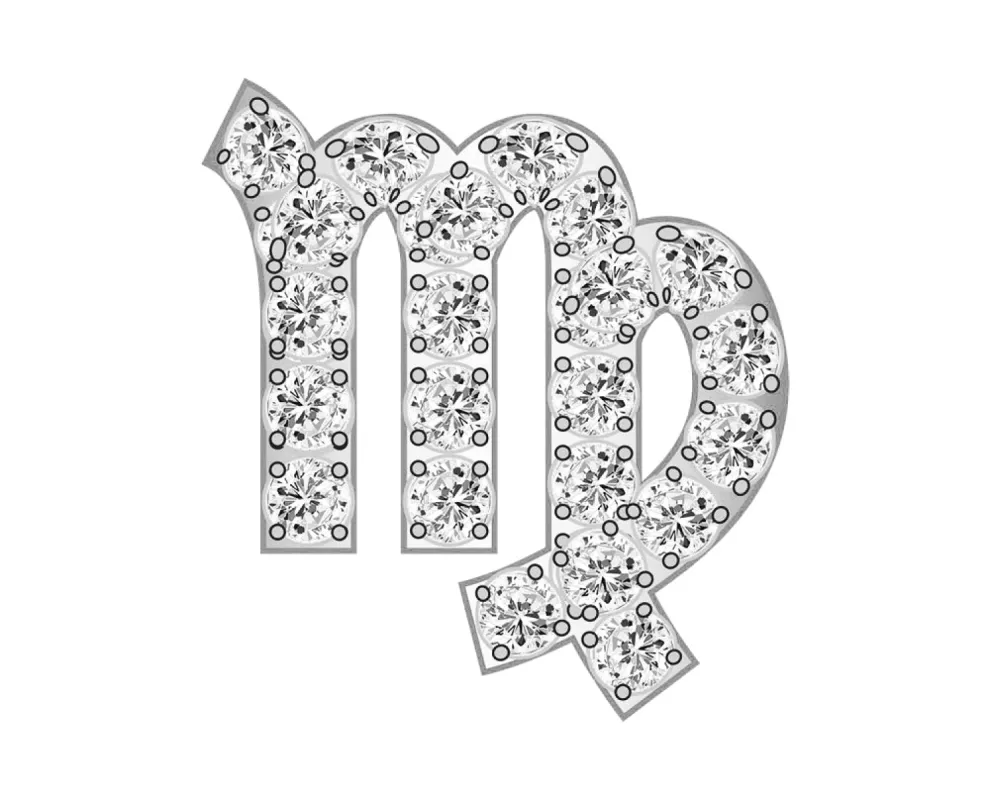 Virgo Zodiac Icon - Pavé Silver sold by BaubleBar