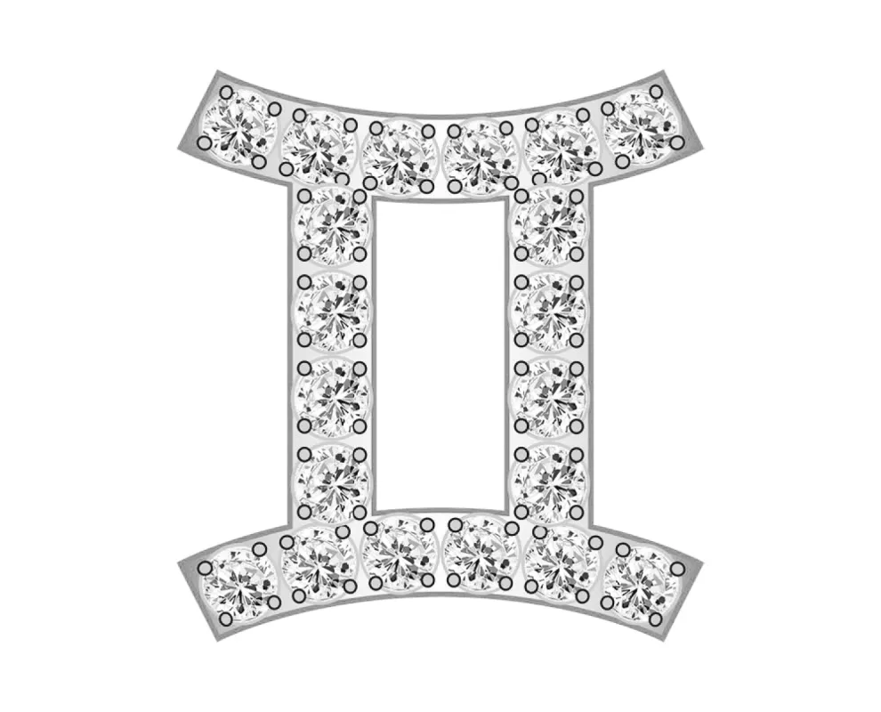 Gemini  Zodiac Icon - Pavé Silver sold by BaubleBar