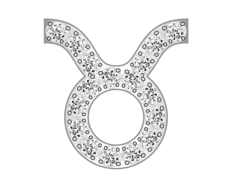 Taurus Zodiac Icon - Pavé Silver sold by BaubleBar