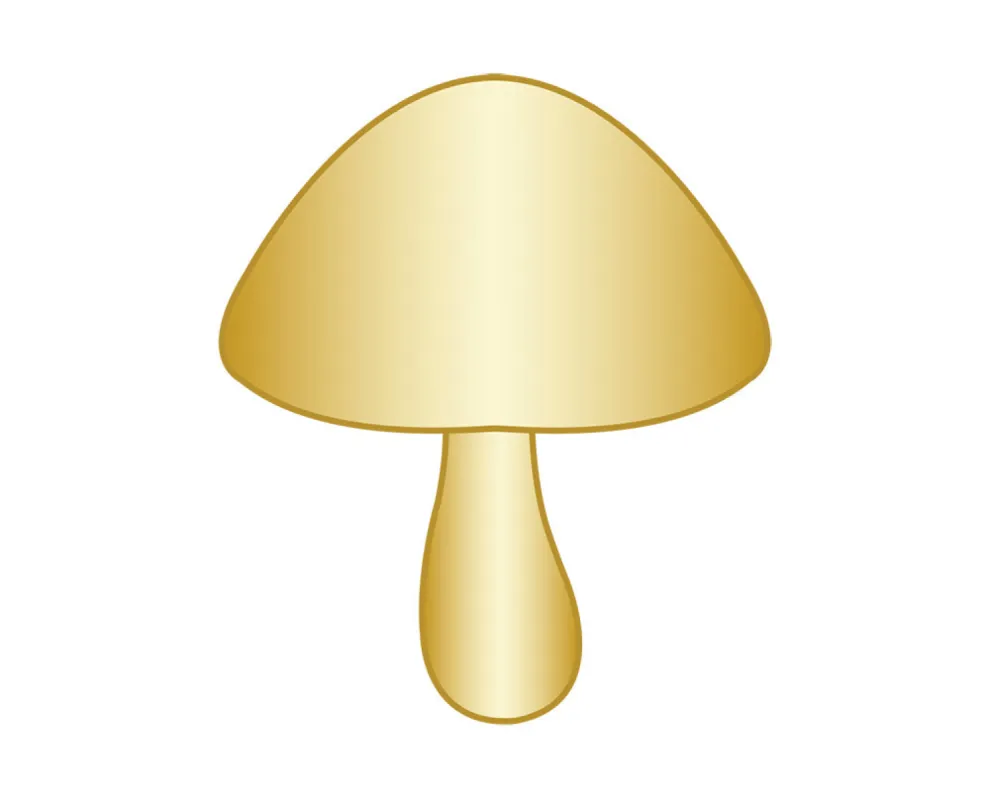 Mushroom Icon - Gold sold by BaubleBar
