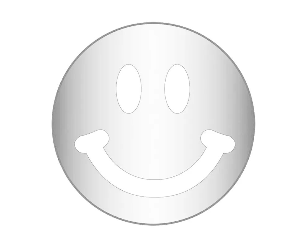 Smiley Face Icon - Silver sold by BaubleBar