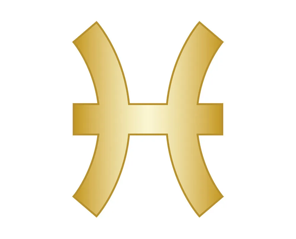 Pisces Zodiac Icon - Gold sold by BaubleBar